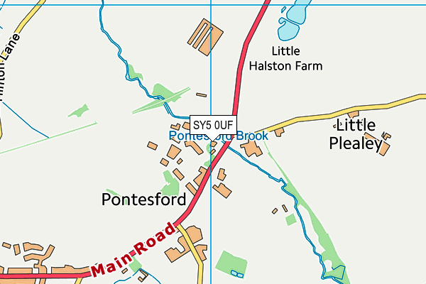 SY5 0UF map - OS VectorMap District (Ordnance Survey)