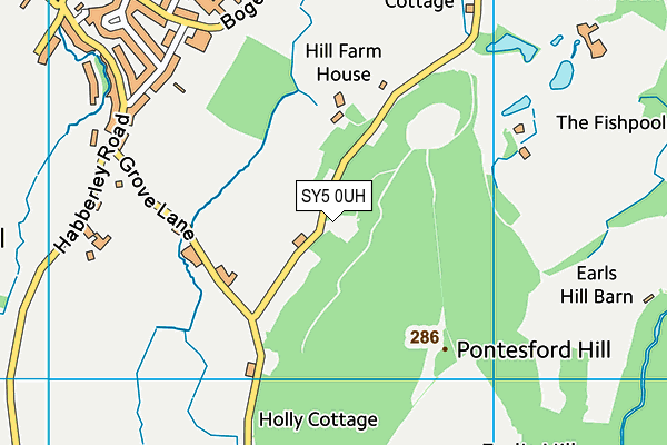 SY5 0UH map - OS VectorMap District (Ordnance Survey)