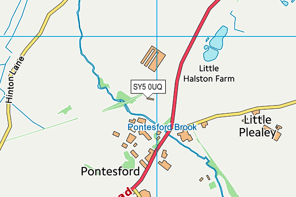 SY5 0UQ map - OS VectorMap District (Ordnance Survey)