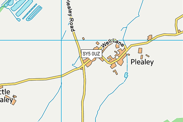 SY5 0UZ map - OS VectorMap District (Ordnance Survey)