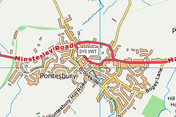 SY5 0WT map - OS VectorMap District (Ordnance Survey)