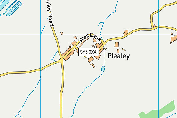 SY5 0XA map - OS VectorMap District (Ordnance Survey)