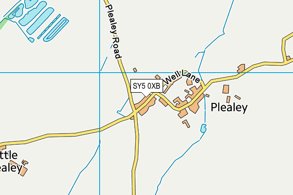 SY5 0XB map - OS VectorMap District (Ordnance Survey)