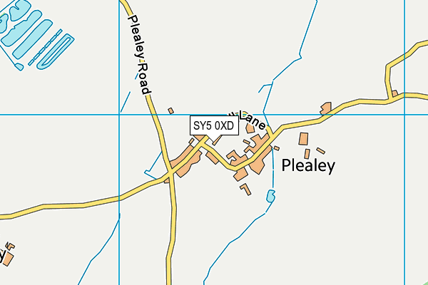 SY5 0XD map - OS VectorMap District (Ordnance Survey)