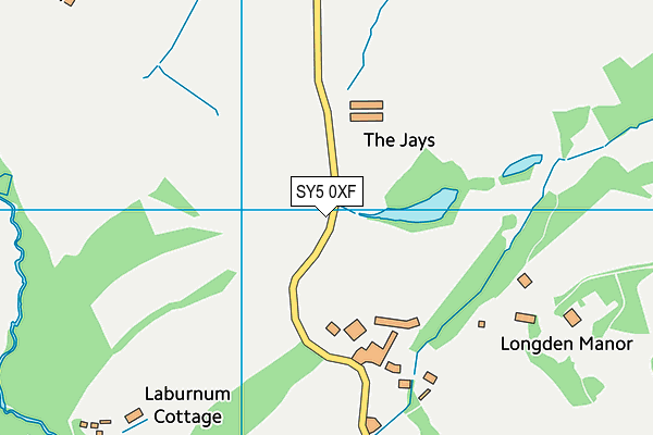 SY5 0XF map - OS VectorMap District (Ordnance Survey)