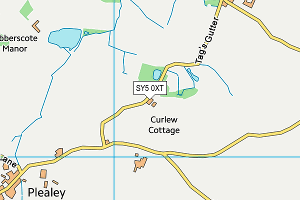 SY5 0XT map - OS VectorMap District (Ordnance Survey)