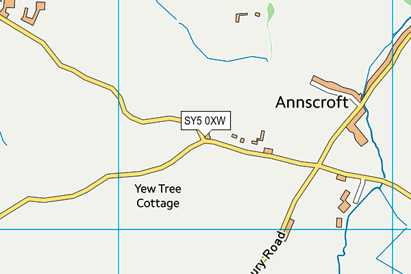 SY5 0XW map - OS VectorMap District (Ordnance Survey)