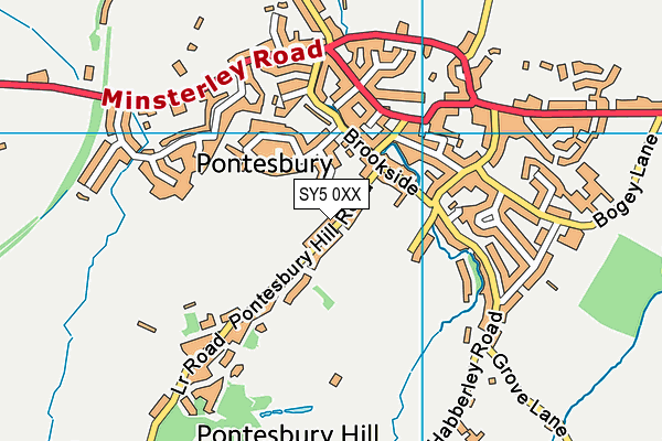 SY5 0XX map - OS VectorMap District (Ordnance Survey)