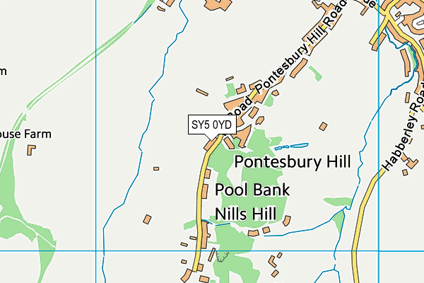 SY5 0YD map - OS VectorMap District (Ordnance Survey)