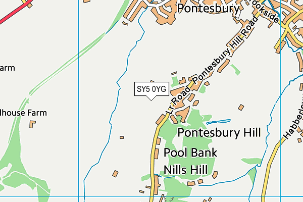 SY5 0YG map - OS VectorMap District (Ordnance Survey)