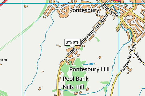 SY5 0YH map - OS VectorMap District (Ordnance Survey)