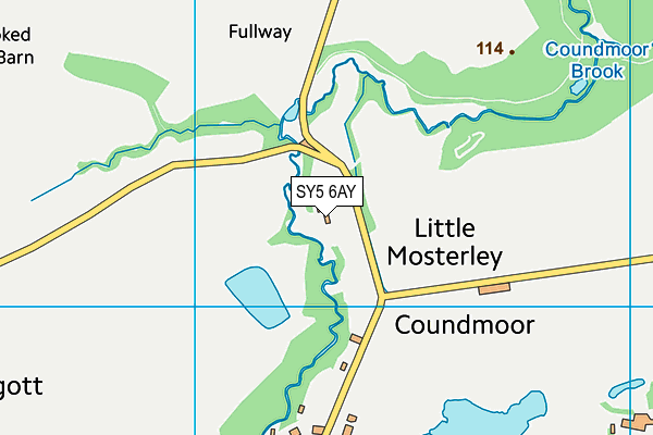 SY5 6AY map - OS VectorMap District (Ordnance Survey)