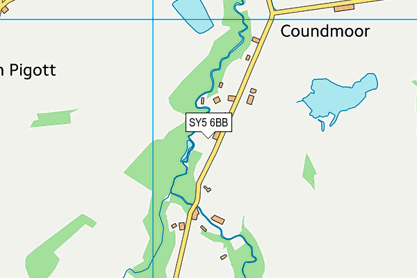 SY5 6BB map - OS VectorMap District (Ordnance Survey)