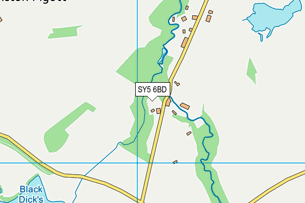 SY5 6BD map - OS VectorMap District (Ordnance Survey)