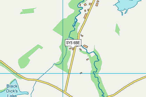 SY5 6BE map - OS VectorMap District (Ordnance Survey)