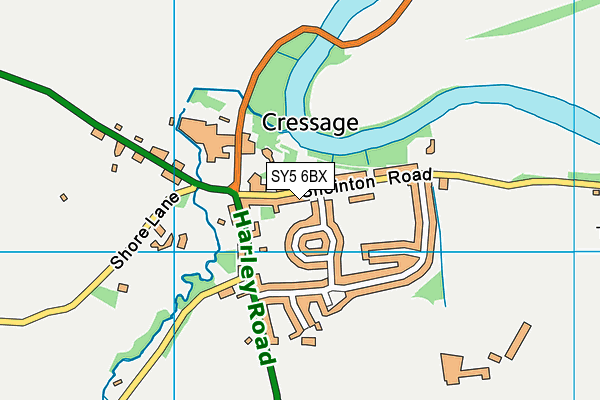 SY5 6BX map - OS VectorMap District (Ordnance Survey)