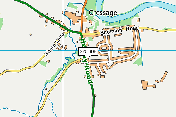 SY5 6DF map - OS VectorMap District (Ordnance Survey)