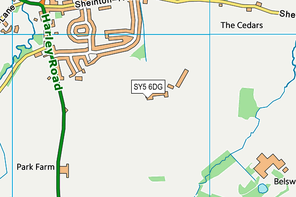 SY5 6DG map - OS VectorMap District (Ordnance Survey)