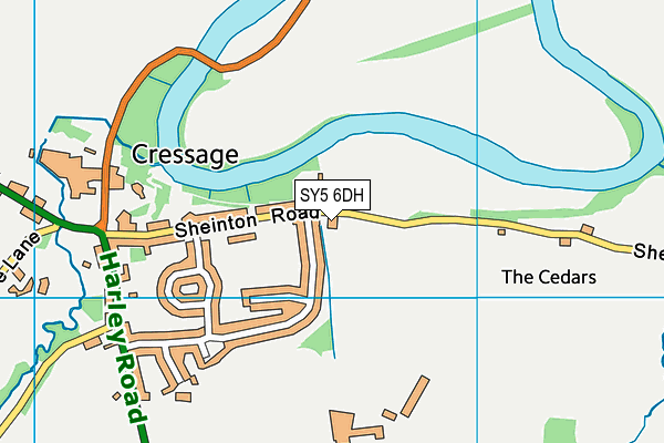 Christ Church CofE Primary School map (SY5 6DH) - OS VectorMap District (Ordnance Survey)