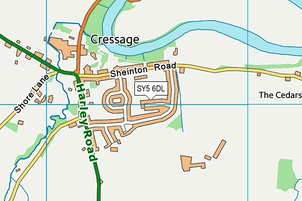 SY5 6DL map - OS VectorMap District (Ordnance Survey)