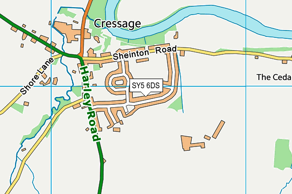 SY5 6DS map - OS VectorMap District (Ordnance Survey)