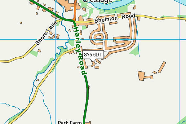 SY5 6DT map - OS VectorMap District (Ordnance Survey)