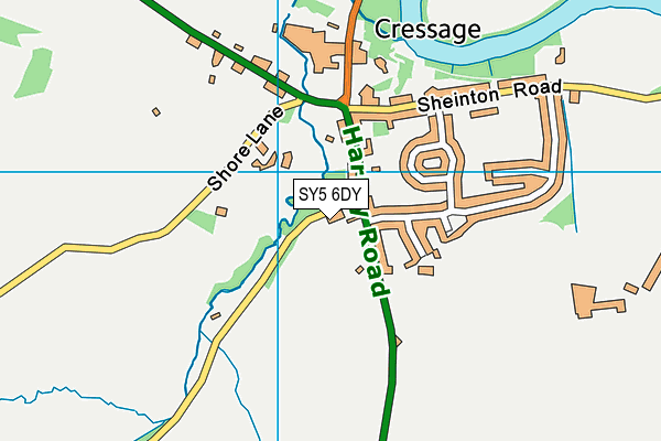 SY5 6DY map - OS VectorMap District (Ordnance Survey)