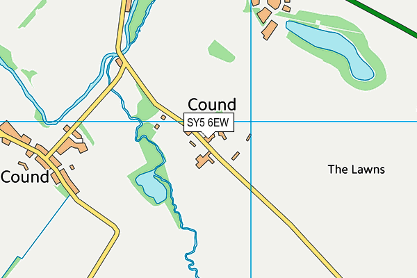 Cound Cricket Club map (SY5 6EW) - OS VectorMap District (Ordnance Survey)
