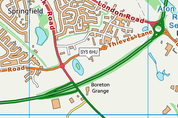 SY5 6HU map - OS VectorMap District (Ordnance Survey)