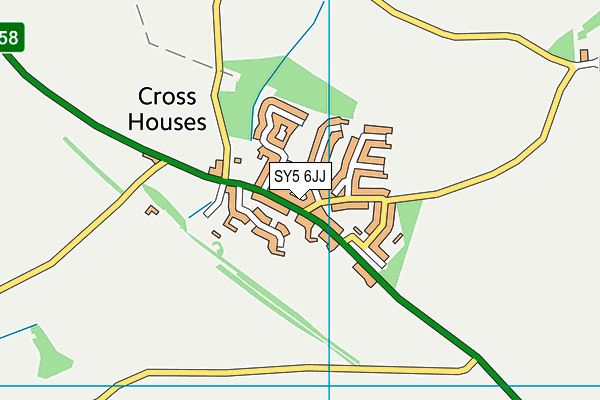 SY5 6JJ map - OS VectorMap District (Ordnance Survey)