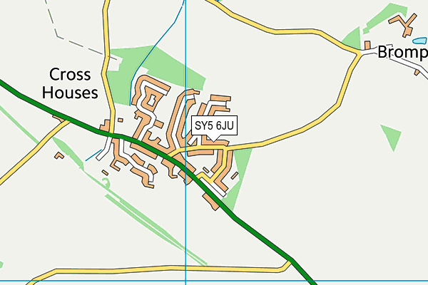 SY5 6JU map - OS VectorMap District (Ordnance Survey)