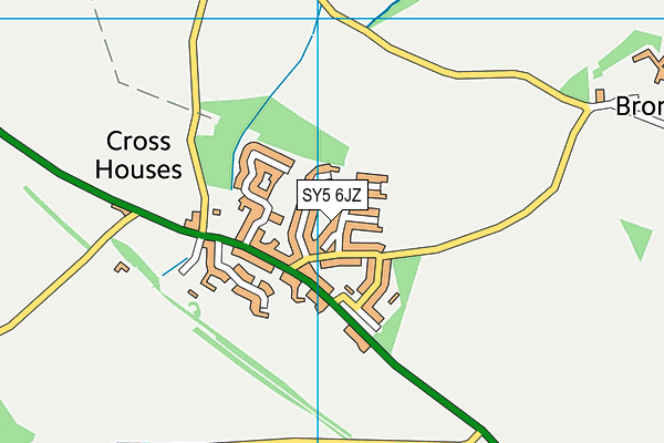 SY5 6JZ map - OS VectorMap District (Ordnance Survey)