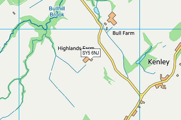 SY5 6NJ map - OS VectorMap District (Ordnance Survey)