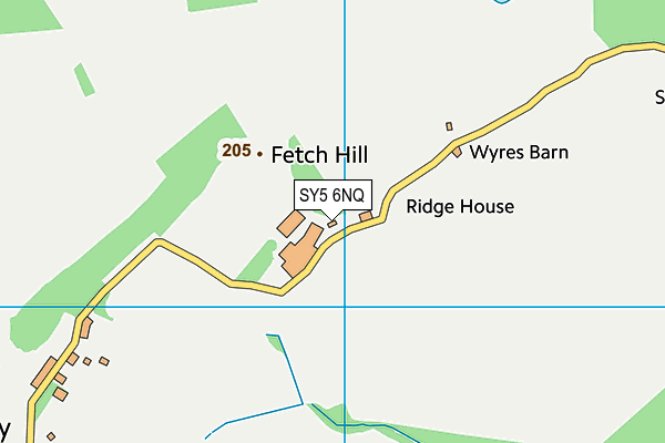 SY5 6NQ map - OS VectorMap District (Ordnance Survey)