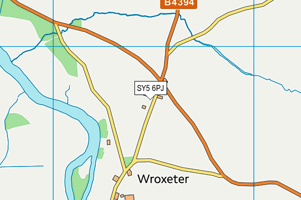 SY5 6PJ map - OS VectorMap District (Ordnance Survey)