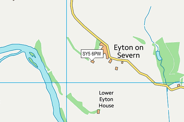 SY5 6PW map - OS VectorMap District (Ordnance Survey)