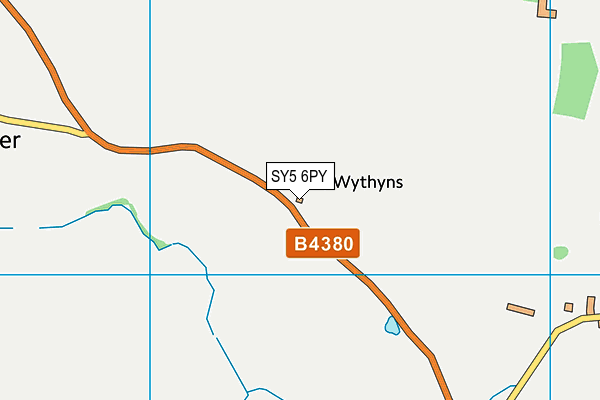 SY5 6PY map - OS VectorMap District (Ordnance Survey)