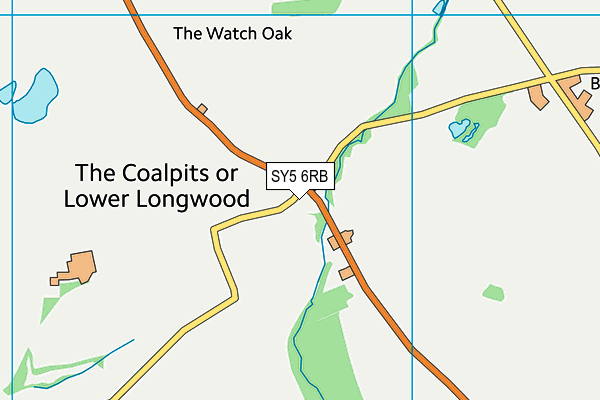SY5 6RB map - OS VectorMap District (Ordnance Survey)