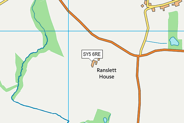 SY5 6RE map - OS VectorMap District (Ordnance Survey)