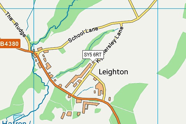 SY5 6RT map - OS VectorMap District (Ordnance Survey)