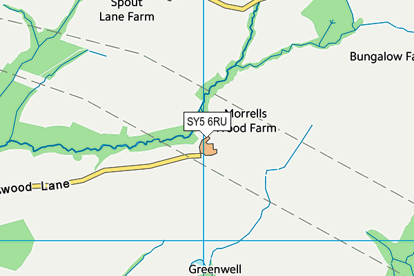 SY5 6RU map - OS VectorMap District (Ordnance Survey)