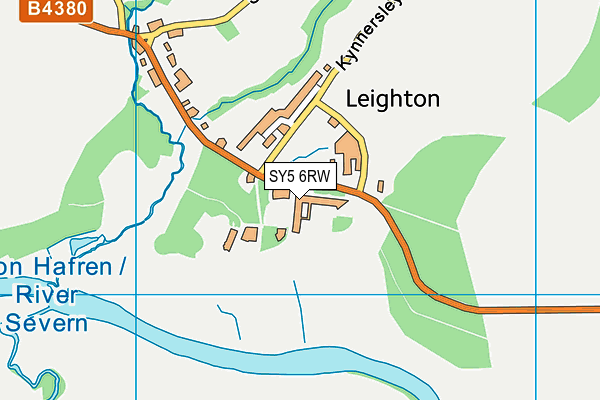 SY5 6RW map - OS VectorMap District (Ordnance Survey)