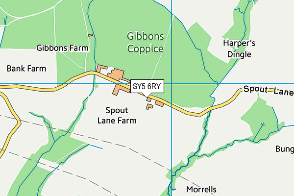 SY5 6RY map - OS VectorMap District (Ordnance Survey)