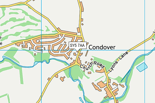 Condover CofE Primary School map (SY5 7AA) - OS VectorMap District (Ordnance Survey)