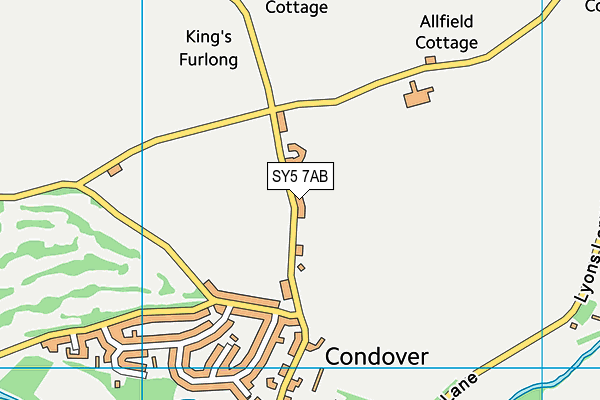 SY5 7AB map - OS VectorMap District (Ordnance Survey)