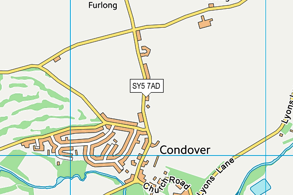 SY5 7AD map - OS VectorMap District (Ordnance Survey)