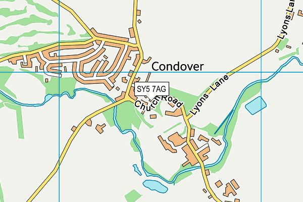 SY5 7AG map - OS VectorMap District (Ordnance Survey)