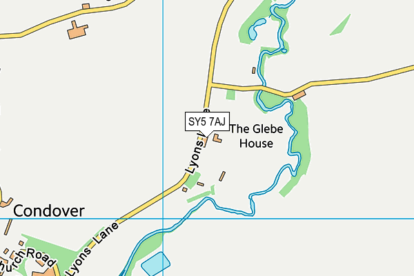SY5 7AJ map - OS VectorMap District (Ordnance Survey)