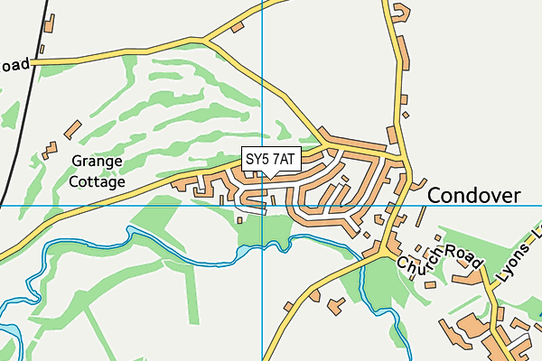 SY5 7AT map - OS VectorMap District (Ordnance Survey)