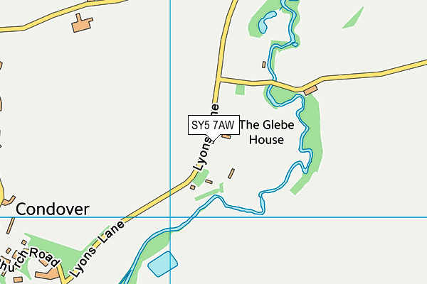 SY5 7AW map - OS VectorMap District (Ordnance Survey)